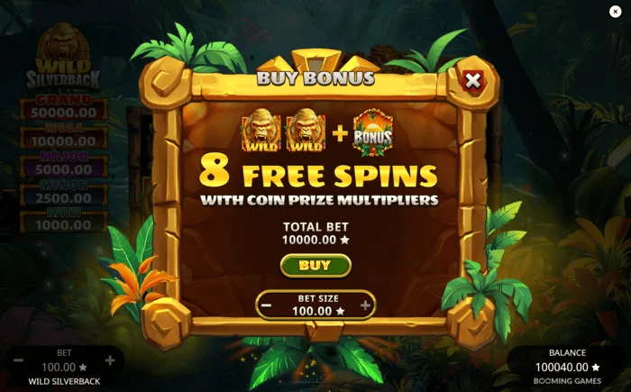Wild Silverback – spuštění Free Spins